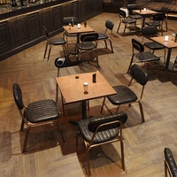 Ensembles table et chaise de restaurant et café de style occidental moderne Meubles commerciaux en bois