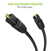 Cable de Audio Óptico Digital Toslink, Par Trenzado Coaxial, Conectores Chapados en Oro, Revestimiento de PVC, 1M-10M Personalizable, para Proyector y Altavoz