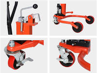 Chariot manuel industriel CDL-I pour la manutention des fûts, capacité maximale de 250 à 350 kg, diamètre de fût de 600 mm, chariot élévateur hydraulique