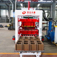 Machines de fabrication de briques de soutènement en béton QT4-15, automatiques, à moules pour blocs de construction, neuves, à vibration, faciles à utiliser