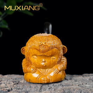 Muxiang Hand Carved Monkey Shape Briar Wood Pipe Tobacco Smoking Pipe For Men Gift - Product Image 3