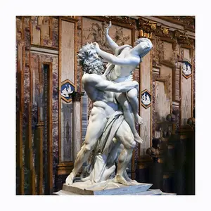 हाथ नक्काशीदार प्राकृतिक संगमरमर रोमन पौराणिक मूर्तिकला के बलात्कार के Proserpina मूर्तिकला संगमरमर चित्रा प्रतिमा
