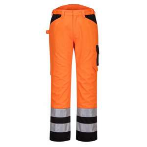 PORTWEST - PW241OBR33 PW2 High visibility Service <b>orange</b>/black trouser - EAN 5036108356775 <b>HI</b>-<b>VIS</b> WORKWEAR - Product Image 1