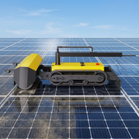SUNNOVA L3 Petite machine de nettoyage de panneaux solaires portable avec brosse de nettoyage, robot de nettoyage sur chenilles à inclinaison de 25°, économique