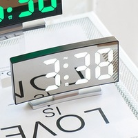 Jam Alarm Digital LED 12/24 jam Logo kustom jam meja meja Modern fitur menunda produk hadiah plastik dioperasikan baterai
