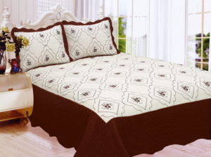 Smiling Home Embroidery 100% Polyester Filling with 2 Pillowcases Hot Sale <strong>Quilt</strong>/<strong>Bedspread</strong> - Product Image 5