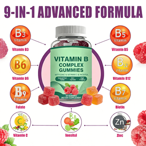 Gummy <span class=keywords><strong>Vitamin</strong></span> <span class=keywords><strong>B</strong></span> Vegan Grosir, Gummy <span class=keywords><strong>Vitamin</strong></span> <span class=keywords><strong>B</strong></span> Kompleks yang Ampuh, Dukungan <span class=keywords><strong>Vitamin</strong></span> C Esensial - Product Image 4