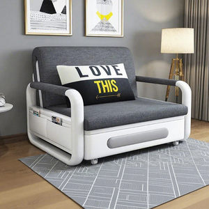 Modern Kumaş Çok Fonksiyonlu Çekyat-Yumuşak Teleskopik Katlanabilir Tek/Çift Kişilik Yatak Oturma Odası Balkon Küçük Daireler İçin - Product Image 5