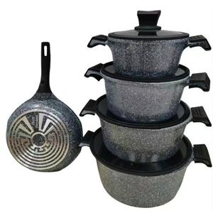Série de casseroles profondes 17 pièces, ensemble d'ustensiles de cuisine en granit, casseroles 20, 24, 28, 32 cm, poêle à frire 28 cm, <span class=keywords><strong>kit</strong></span> d'outils de cuisine en gros - Product Image 6