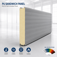 Panneau sandwich en mousse de polyuréthane PU sur mesure, panneau mural et de toiture isolé thermiquement, entrepôt frigorifique