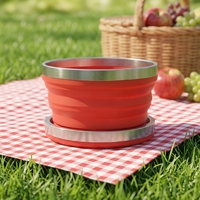 Boîte à lunch pliable en silicone avec logo personnalisé, à une couche, réutilisable, conteneur bento portable, boîte de rangement alimentaire pour cadeaux promotionnels