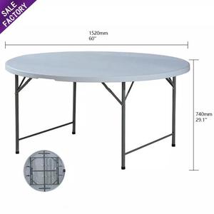 Sinoperfect Venta Caliente 5Ft <span class=keywords><strong>10</strong></span> Personas Banquete Redondo Hdpe Plástico Mesa de Comedor Plegable para Eventos al Aire Libre - Product Image 1
