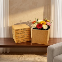 Boîte à bouquet en carton cylindrique écologique, finition pailletée offset, logo personnalisé, fermeture magnétique pour l'emballage des fleurs