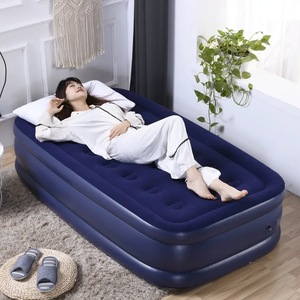 Portable simple et Double capacité moderne <span class=keywords><strong>matelas</strong></span> gonflable en PVC à trois couches <span class=keywords><strong>lit</strong></span> à coussin d'air pliable <span class=keywords><strong>pour</strong></span> le Camping en plein air - Product Image 1
