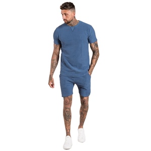 ชุดเสื้อแขนสั้นผ้าฝ้ายสำหรับผู้ชาย,เสื้อยืดและกางเกงขาสั้นแบบสั่งตัดสำหรับฤดูใบไม้ผลิและฤดูร้อน - Product Image 1