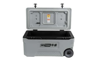70L Công suất lớn di động hộp mát với bánh xe phổ biến cán lớn bánh Ice ngực làm mát cho cắm trại ngoài trời - Product Image 3