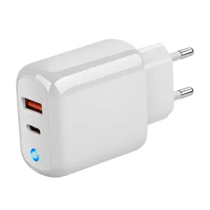 最畅销产品2023 USB A + C双端口移动电源适配器35W USB C壁式插头充电器，适用于iPhone 14 13 12Pro Max