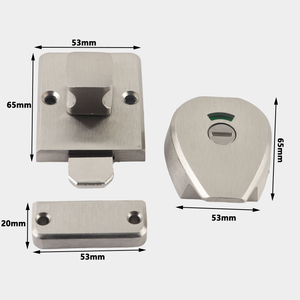 Loquet indicateur en acier inoxydable épaissi 304 SS pour porte de toilettes publiques, quincaillerie de toilettes - Product Image 3