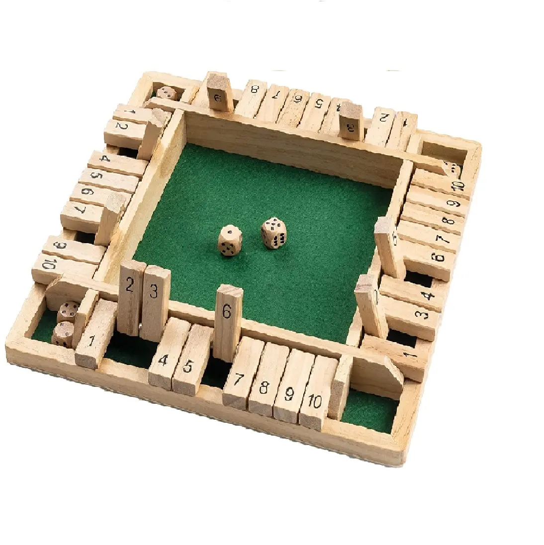 Деревянная игра в кости с закрытым ящиком для 2-4 игроков, семейная настольная игра с 8 играми, Веселая игра для обучения, настольная игра с добавлением