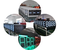 Venta caliente Led Pantalla de precio de gasolina impermeable 7 segmentos Precio de aceite señal de estación tablero y Panel de precio de Gas Digital