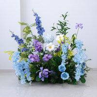 Arrangement floral artificiel violet pour mariage, centre de table, allée d'entrée, toile de fond d'église, décoration de magasin