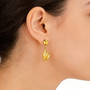 Minimalist Okyanus Titanyum Çelik 18 Ayar Gerçek Altın Kaplama Kaplumbağa Akuamarin Sallantılı Küpeler Kadınlar İçin Kararmaya Dayanıklı - Product Image 3