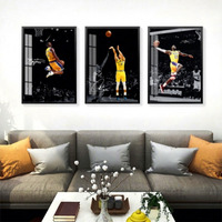 Affiche décorative de l'empreinte du célèbre joueur de basket-ball pour la décoration murale de la maison moderne et des clubs de fitness
