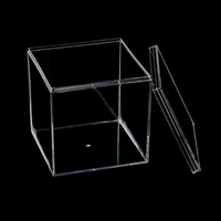 Boîtes en acrylique transparentes carrées en gros pour présentation, boîte en acrylique de 6 cm pour bonbons et rangement de bijoux