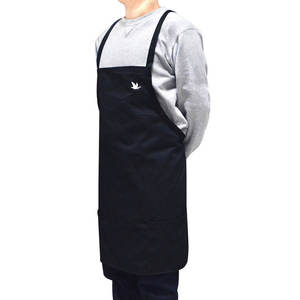Delantal con Tirantes Cruzados en la Espalda y Lazos en la Cintura, Bordado Delicado, Bolsillos Dobles, Lavable, Delantal de Barista para Cafetería, Restaurante y Cocina - Product Image 5