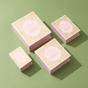 Caja de Regalo de Papel, Caja de Envío con Lámina Dorada, Caja de Embalaje Rígida, Estuche con Cajón para Joyería y Calcetines - Product Image 3