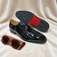 2026 Neue Herren Schwarze Lackleder-Smokingschuhe Hochglanz Oxford Formelle Anzugschuhe für Hochzeiten Schuhe für Bräutigam & Trauzeugen