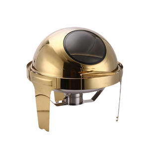 Klassieke Roestvrijstalen Roll Top Gold Chafing Schotel 6,8 L Elektrische Voedselwarmer Voor Buffet Catering Hotels Feesten Bruiloften - Product Image 2