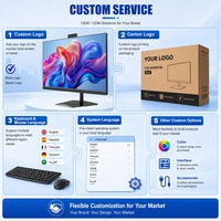 Computadora de Escritorio Todo en Uno con Pantalla LCD IPS de 23.8 Pulgadas, CPU I3 de Doble Núcleo, DDR3, para Juegos y Hogar, Windows 10/11, SSD+HDD, Gráficos UHD, 64GB GDDR4