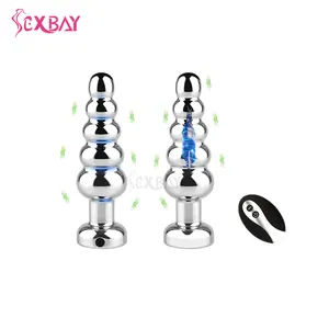 Sexbay Fabriek Directe Controle Metalen Anale Plug Volwassen Speelgoed Seksspeeltjes Anale Plezier Aluminium Anale Plug Vibrator