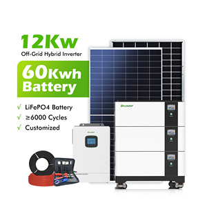 ระบบพลังงานแสงอาทิตย์ออลอินวัน 48v 10kwh 14kwh 16kwh แบตเตอรี่ลิเธียมสำหรับเก็บพลังงานภายในบ้าน EU 12KW ระบบไฮบริดแบบแยกเฟส LFP51200 ลิเธียม Ir - Product Image 1