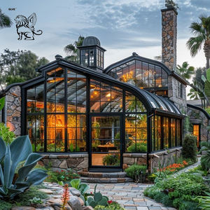 BLVE personalizado Villa decoración gran Metal Sunroom <span class=keywords><strong>Castillo</strong></span> estilo vidrio invernadero antiguo hierro Gazebo - Product Image 6