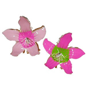 Fermaglio per <span class=keywords><strong>capelli</strong></span> Daou da 6 cm in lega con fiore, smaltato e ricamato, elegante, per uso quotidiano, primavera/estate, nuova moda, decorazione per <span class=keywords><strong>capelli</strong></span> da donna, all'ingrosso - Product Image 5