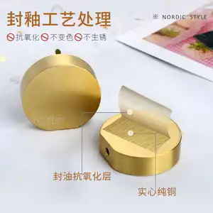 Luxury Europe Style CNC Manufacturing Button Modern Solid Brass Knob Gold Round Cabinet Drawer Furniture Cupboard Knob