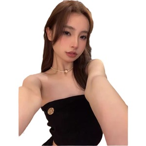 Top Corto Estilo Americano Chic para Chicas, Sexy, con Volantes, Botones, Color Sólido, Diseño <span class=keywords><strong>de</strong></span> Verano, Efecto Adelgazante, <span class=keywords><strong>Chaleco</strong></span> Base Corto - Product Image 4