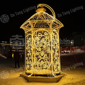 <b>Outdoor</b> 3D <b>Christmas</b> Lantern <b>Light</b> for Home & Commercial <b>Decoration</b> IP65 Waterproof Customized Colors - Product Image 5