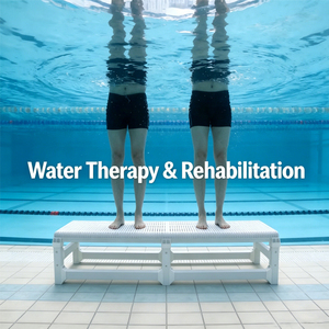 Plataforma Subacuática JMDS-518 L2000*W1070*H300-500mm, Banco Elevador Antideslizante de PVC y ABS para Piscina, Taburete de Entrenamiento - Product Image 1