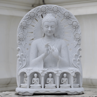 Statue de Bouddha surdimensionnée en granit, finition antique, résistante aux intempéries, sculpture de méditation au design traditionnel, marque Fengtuo pour le Zen