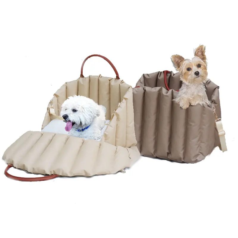 Taşınabilir Pet köpek araba koltuğu kaymaz taşıyıcılar güvenli araba kutusu Booster kulübesi çanta küçük köpek kedi seyahat çantası için