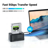 Station d'accueil SATA HDD SSD USB 3.2 Gen1 5 Gbps pour disques durs SATA III 2,5/3,5 pouces, boîtier 30 To