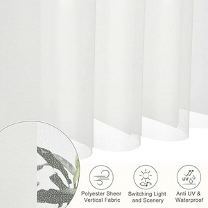 Persianas Verticales Eléctricas de Tela Estilo Art Deco para Ventanas Francesas, Montaje en <span class=keywords><strong>Techo</strong></span>, Uso Doméstico en Hoteles y Oficinas - Product Image 5