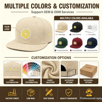 Casquettes Snapback Structurées Professionnelles à 6 Panneaux, Chapeaux de Soleil Haute Qualité pour l'Extérieur, Casquettes de Sport Respirantes, Snapbacks Authentiques avec Logo Personnalisé