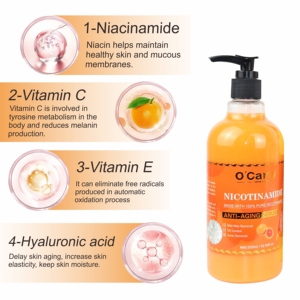 Sérum Liquide Visage OEM Arbutine Anti-Âge Éclaircissant Réparateur à l'Acide Hyaluronique pour Peaux Africaines 500ml Vitamine C - Product Image 2