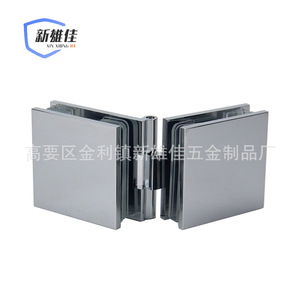 Charnières en verre carrées en cuivre à fixation murale pour porte de douche de salle de bain, design minimaliste durable - Product Image 4