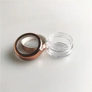 3.5 Plastic Jar With Window Face Powder Makeup Body Glitter 3g 5g 10g 15g Round Nail Glitter Pot