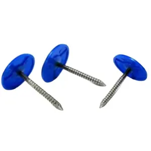 Factory direct sale 2'' ring shank plastic cap roofing nails
